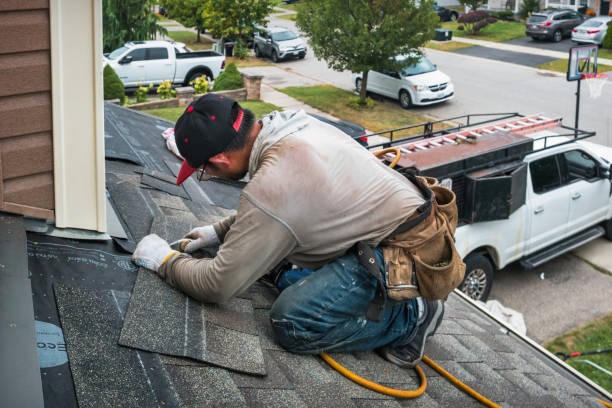 Professional Emergency Roof Repair technician working in Brodhead, WI